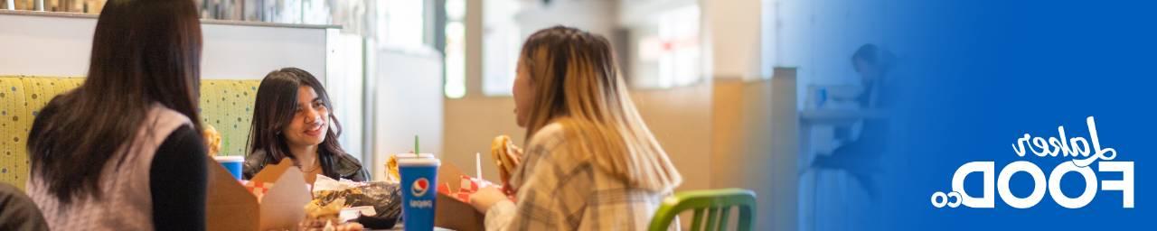 Students eating at Kleiner